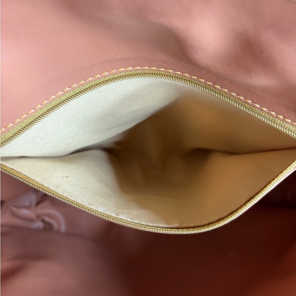 Alviero Martini La Classe Geo Map Leather Print Soft Shoulder Travel Bag Brown - Picture 9 of 9